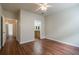Main bedroom with vinyl floors leading into an ensuite bath at 9117 Lee Vista Blvd # 603, Orlando, FL 32829