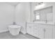 Primary bathroom with soaking tub, double vanity, and modern fixtures at 13594 Sw 40 Cir, Ocala, FL 34473