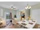 Dining room open to kitchen and living area with sliding glass door at 2040 Retreat View Cir, Sanford, FL 32771