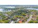 Scenic aerial view overlooking a beautiful neighborhood near a tranquil lake at 250 Cortland Ave, Winter Park, FL 32789