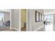 Hallway view with access to laundry room, a home office, and an open living area at 2825 Jamaica Way, Haines City, FL 33844