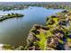 Beautiful aerial view of the property and lake showcasing lush greenery, lake, and the buildings at 366 Waterside Dr # 102, Altamonte Springs, FL 32701