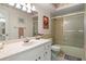 Full bathroom with a shower-tub combination and charming vanity with a unique design at 398 Troon Ct, Winter Haven, FL 33884