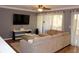 Comfortable living room with modern decor, a ceiling fan, and sliding doors that bring in natural light at 429 Sheoah Blvd # 8, Winter Springs, FL 32708