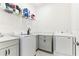 Spacious laundry room with modern washer and dryer, sink, and ample countertop space at 8006 Hoylake Dr, Orlando, FL 32832