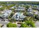 An aerial view of the community with a community pool, landscaping, and nearby lake at 1017 S Hiawassee Rd # 3718, Orlando, FL 32835