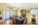 Dining room with a long table, display cabinet, and decorative touches at 130 Hillside Dr, Davenport, FL 33897