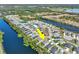 Drone shot of riverfront community near park showing nearby amenities and well-planned neighborhood at 149 St Thomas Dr, Mulberry, FL 33860