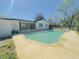 Backyard featuring a pool and lush greenery with a patio area at 1762 Philadelphia Ct, Deltona, FL 32725