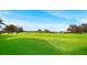 Scenic view of a well-maintained golf course with green fairways and mature trees against a blue sky at 334 Prestwick Dr, Davenport, FL 33897