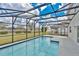 Inviting pool area featuring a screened-in enclosure for year-round enjoyment at 520 Pinecrest Loop, Davenport, FL 33837