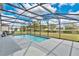 Gorgeous pool area with screened-in enclosure providing a serene outdoor living space at 520 Pinecrest Loop, Davenport, FL 33837