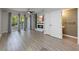 Modern living room features a fireplace and sliding glass doors to patio at 1178 Vineland Pl, Lake Mary, FL 32746