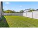 Spacious backyard featuring a well-maintained lawn and privacy fence, perfect for outdoor activities and relaxation at 2058 Washington Ave, Sanford, FL 32771