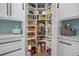 Walk-in pantry with well organized shelving and storage at 2058 Washington Ave, Sanford, FL 32771