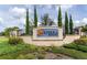 Elegant Solterra Resort sign surrounded by manicured landscaping, offering a welcoming entrance to the community at 6049 Broad Oak Dr, Davenport, FL 33837