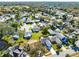 This aerial view provides an overview of the property and its location within the community at 704 Sky Tree Ct, New Smyrna Beach, FL 32168