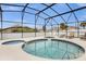 Screened in pool area with inground pool, spa, and plenty of space for lounging at 8073 Santee Dr, Kissimmee, FL 34747