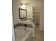 Bathroom featuring a large soaking tub, granite countertop vanity, and a separate shower at 2014 Corner Meadow Cir, Orlando, FL 32820