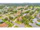 Wide aerial view of a neighborhood with mature trees, nice landscaping, and other homes nearby at 3052 Saratoga Dr, Orlando, FL 32806