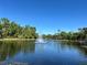 Scenic view of a serene lake with a fountain and wildlife in a tranquil community at 413 Summit Ridge Pl # 115, Longwood, FL 32779