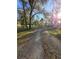 Gravel driveway with trees and parked cars at 7438 Vivian Ln, Orlando, FL 32818