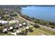 Stunning aerial view of lakefront homes, perfect for those seeking luxury and tranquility by the water at 601 W Old Us Highway 441 # 3-A, Mount Dora, FL 32757