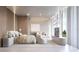 Light-filled main bedroom featuring a minimalist design, modern lighting, and a tv set at 6208 Winter Garden Vineland Rd, Windermere, FL 34786