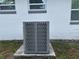 View of the outside air conditioning unit on a concrete pad ready to keep the house cool at 6667 Blanton Ct, Orlando, FL 32809