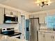 Modern kitchen features stainless steel appliances, granite countertops, stylish lighting, and ample cabinet space at 6667 Blanton Ct, Orlando, FL 32809