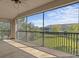 Screened patio offering panoramic views of the lush green lawn and neighboring buildings, creating a peaceful outdoor space at 8312 Fontera Dr, Davenport, FL 33896