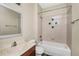 A full bathroom with single vanity and shower-tub combination at 1318 Horizon Creek Ct, Orlando, FL 32828