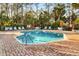 Community pool with light blue water, brick surround, lounge chairs, and tropical foliage at 2030 Royal Bay Blvd # 62, Kissimmee, FL 34746