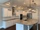 Modern kitchen with stainless steel appliances, a center island, and ample cabinet space at 2108 Delaney Ave, Orlando, FL 32806