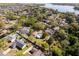 Scenic aerial view of a home with a backyard pool in a lush neighborhood near a lake, showcasing the desirable location at 2661 Jennifer Hope Blvd, Longwood, FL 32779