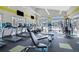 A modern gym features treadmills, weight machines, and floor-to-ceiling windows at 4405 Durga Ln, Kissimmee, FL 34746