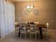 Charming dining room featuring stylish decor and a modern chandelier at 4949 Windermere Ave, Kissimmee, FL 34746