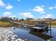 Private boat dock on a tranquil lake, ideal for boating, fishing, and enjoying waterfront living at 10303 Atwater Bay Dr, Winter Garden, FL 34787
