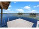 View of the lake from the edge of the dock with built in ladder at 10303 Atwater Bay Dr, Winter Garden, FL 34787