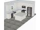 Modern kitchen features white cabinetry, stainless steel appliances, and a functional island for meal preparation at 13010 Hazelnut Ln, Astatula, FL 34705