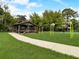 Charming playground featuring a swing set, picnic pavilion, and lush green space for community fun at 1105 Woodbine St, Fern Park, FL 32730