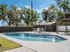 Relaxing backyard pool with clear blue water, chairs, and picnic area, perfect for summer entertainment at 1189 Lazy Hollow Pl, Winter Park, FL 32792