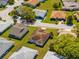 Aerial view outlining the property's boundaries, highlighting its location within a well-kept residential area at 3748 Innisbrook Dr, Lakeland, FL 33810