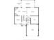 Detailed floor plan of the first floor with kitchen, living room, dining room, den and garage at 122 Carmel Bay Dr, Sanford, FL 32771