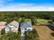 Aerial view of a luxurious home with a pool and golf course in the background, showcasing the scenic location at 7419 Gathering Ct, Reunion, FL 34747