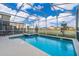 Refreshing private pool with a built-in spa, set in a screened-in lanai with a view of the neighborhood at 830 Sticks, Davenport, FL 33896