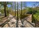 Picturesque walking path with a wooden bridge surrounded by trees at 906 Blue Sage St, Kissimmee, FL 34747