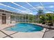 Relaxing screened-in pool and patio area, enhanced by lush landscaping for tranquil privacy at 1601 Carillon Park Dr, Oviedo, FL 32765