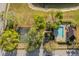 Aerial view of a community pool, basketball court, parking, and a pond in a well-maintained area at 1899 Valley Wood Way, Lake Mary, FL 32746