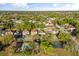 Aerial shot of a residential neighborhood featuring tree-lined streets, community pool, and basketball court at 1899 Valley Wood Way, Lake Mary, FL 32746